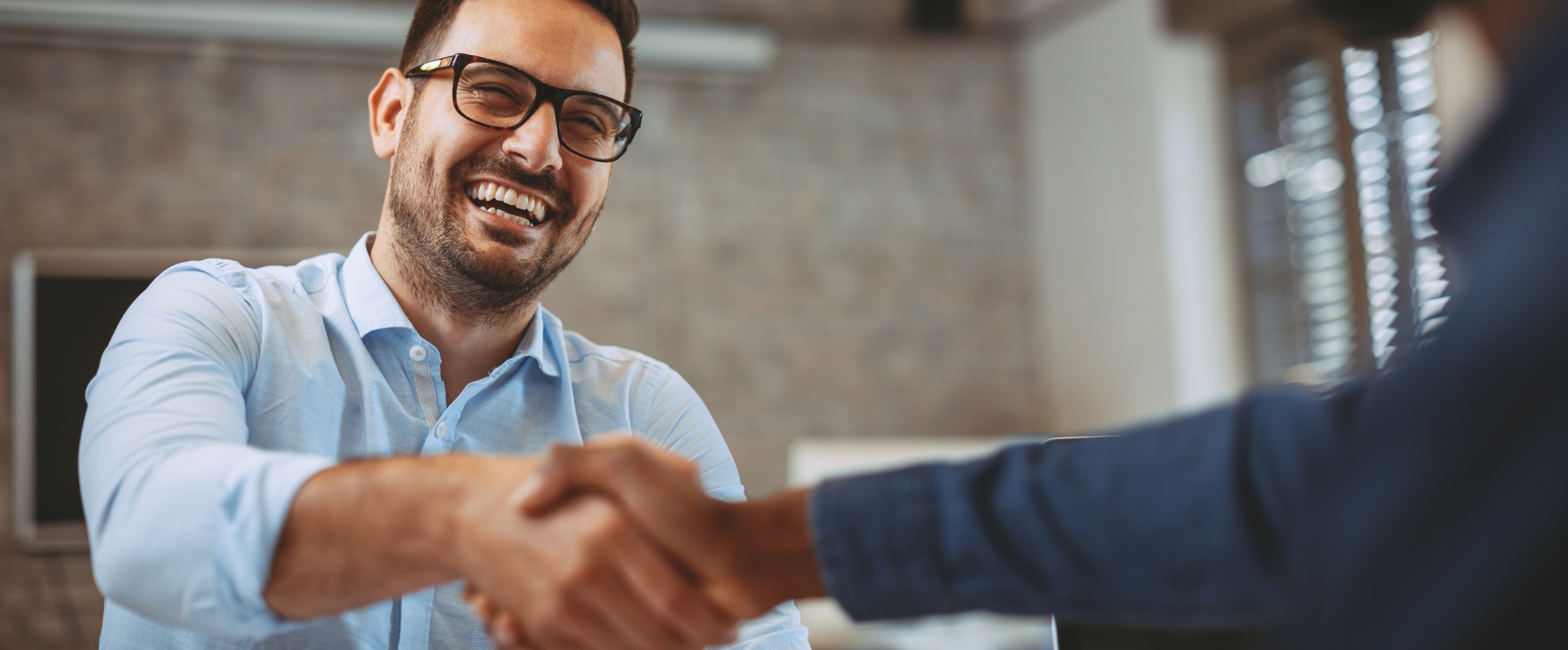 Two men shaking hands